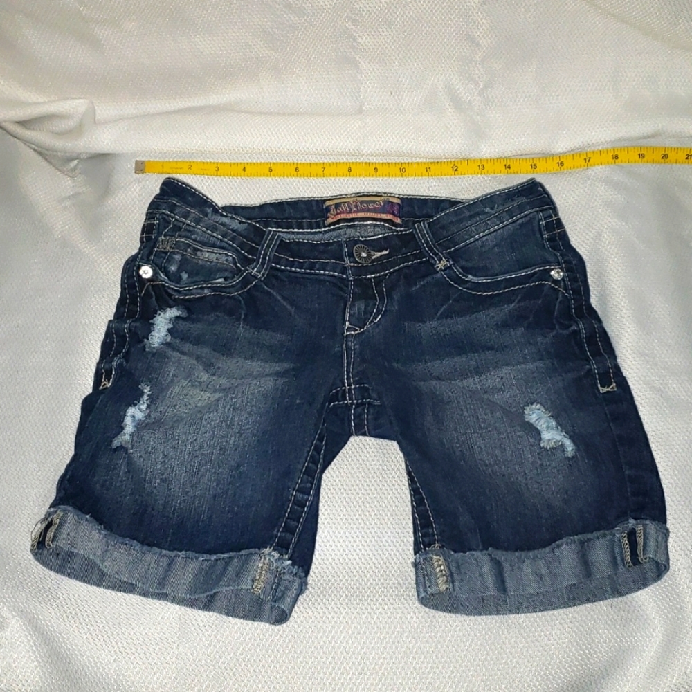 Wallflower distressed denim jean short